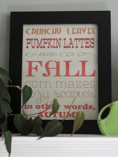 Fall Subway Art Printable