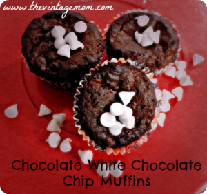 Chocolate White Chocolate Chip Muffins