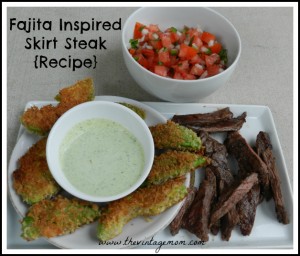 A Fajita Inspired Grass-Fed Skirt Steak {Recipe}