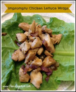 Impromptu Chicken Lettuce Wraps Recipe- CSA Style!