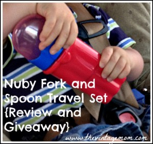 Nuby Fork and Spoon Travel Set {Review and Giveaway}