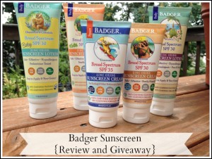 Badger Sunscreen {Review and Giveaway}