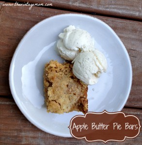 Apple Butter Pie Bars {Recipe}
