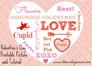 Printable Valentine�s Day Picture and Tutorial