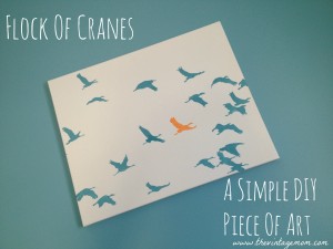 Flock of Cranes – A Simple DIY Piece of Art {Giveaway}